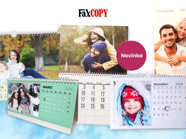 Stolové a nástenné kalendáre s vlastnými fotografiami v prvotriednej kvalite – osobný odber ZADARMO až v 40 predajniach FaxCOPY