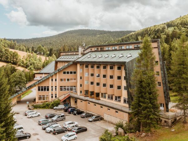 Harrachov vedľa lanovky na Čertovu horu v Hoteli Fit Fun *** s polpenziou, neobmedzeným bazénom a fitness
