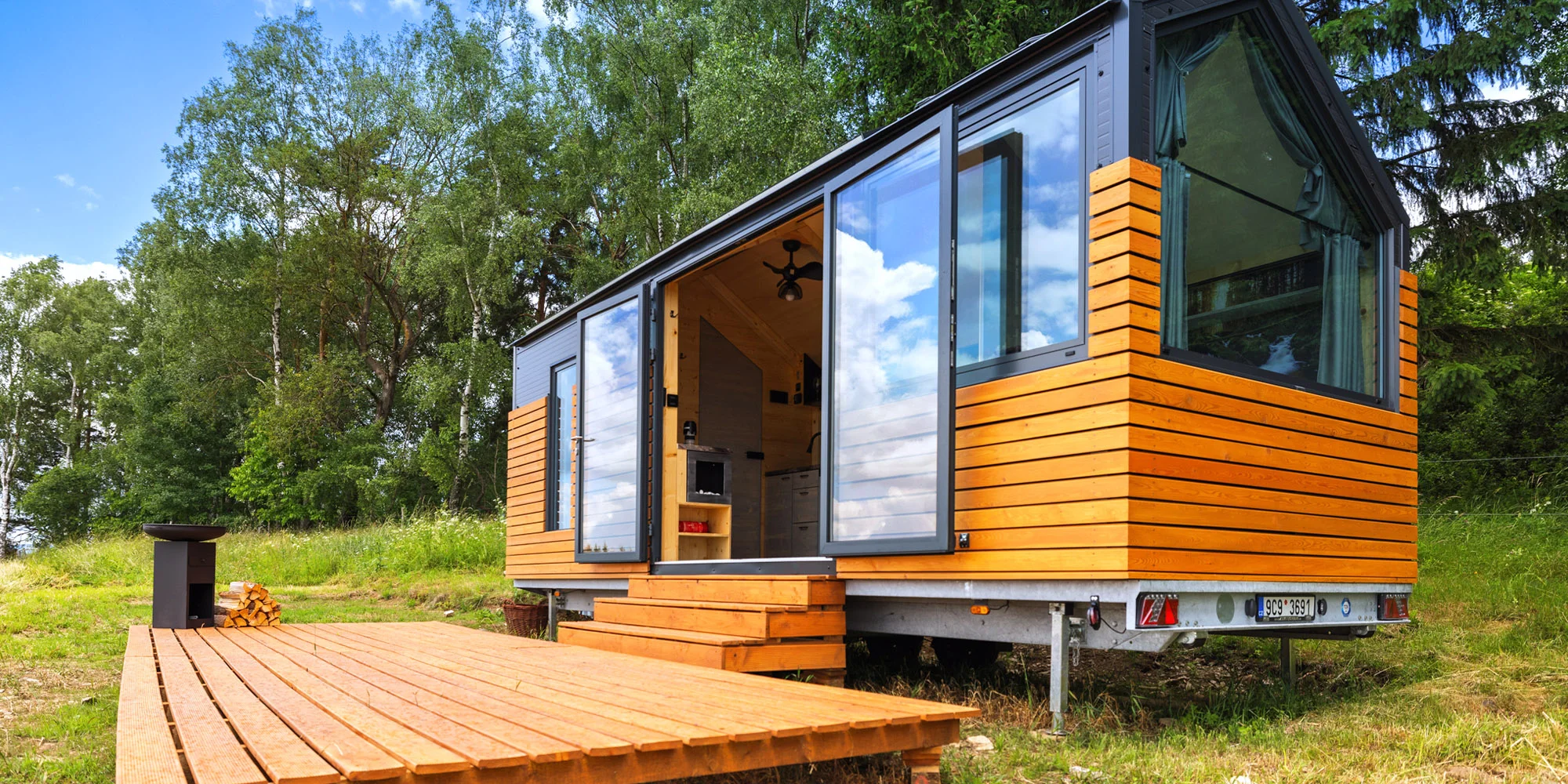 Tiny house Honzík: plne vybavený domček pri lese s terasou a výhľadom na pastviny – Obrázok 2