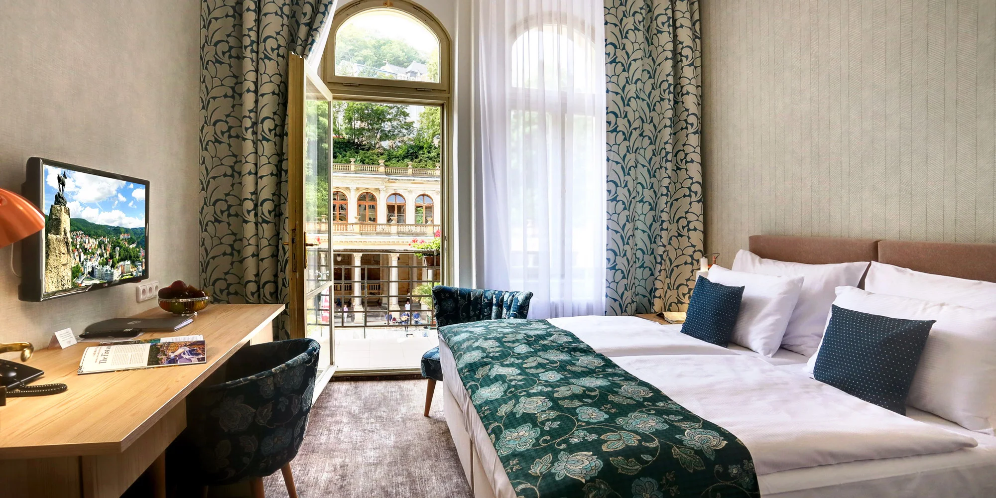 Relax v Karlových Varoch: hotel priamo pri kolonáde, wellness centrum, procedúry a raňajky alebo polpenzia