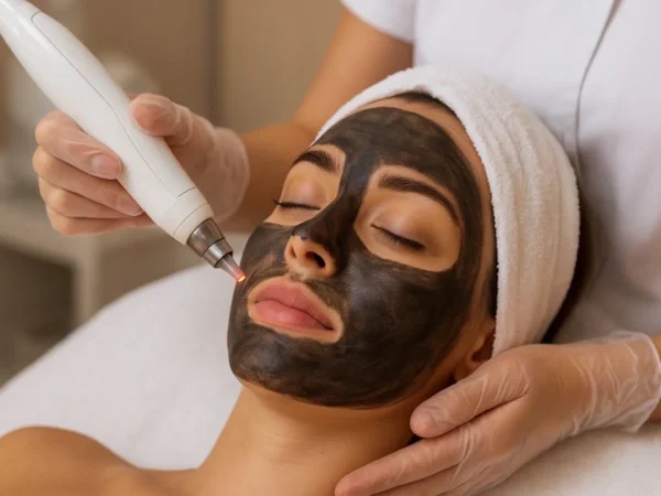 Kozmetické ošetrenia pre čistú a mladistvú pleť: Hollywood Carbon Peel tváre a krku alebo rádiofrekvencia s kompletným čístením pleti