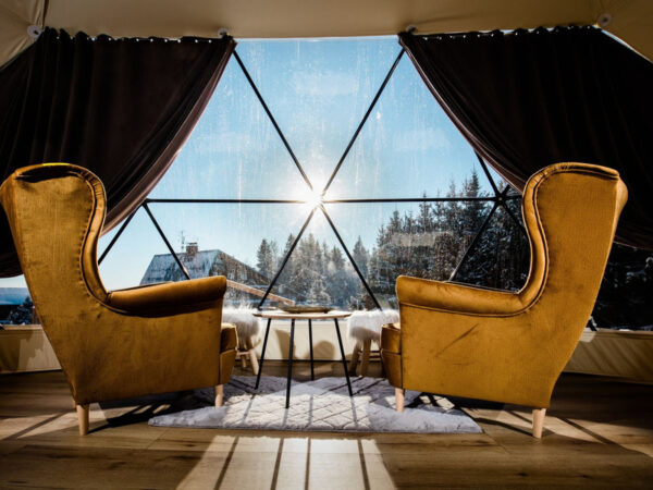 Glamping v Beskydách s wellness a raňajkami