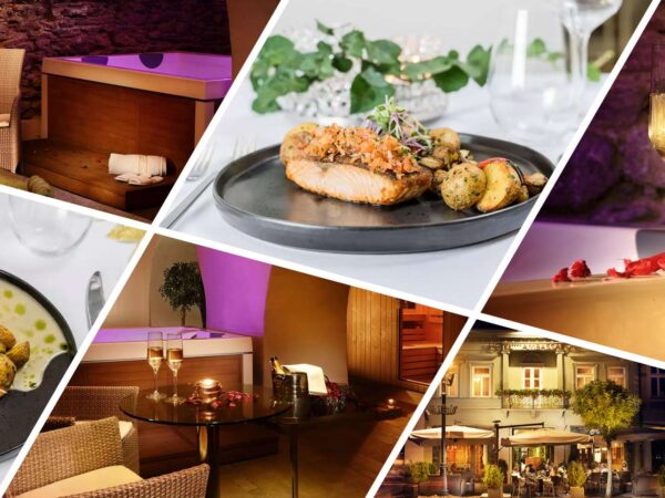 Romantická 3-chodová večera a 60 min. privátny wellness v hoteli Ambassador**** priamo v centre Košíc