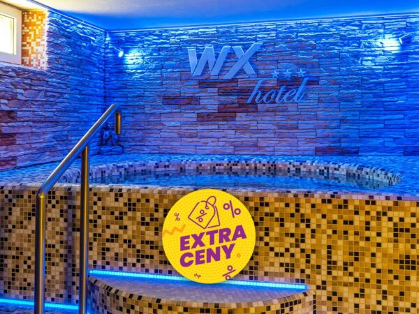 EXTRA CENA: Vstup do wellness s bazénom, vírivkou, saunou a fitness centra vo WX hoteli