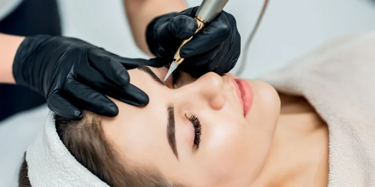 Permanentný make up obočia, pier alebo medziriasová linka vrátane korekcie