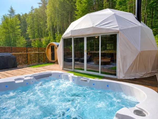 Luxusná glampingová kupola na východe Čiech so saunou a vírivkou aj raňajkami