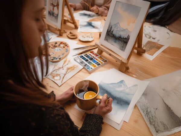 Zážitkový workshop maľovania v Ateliéri LENSY v centre Košíc s neobmedzeným Proseccom